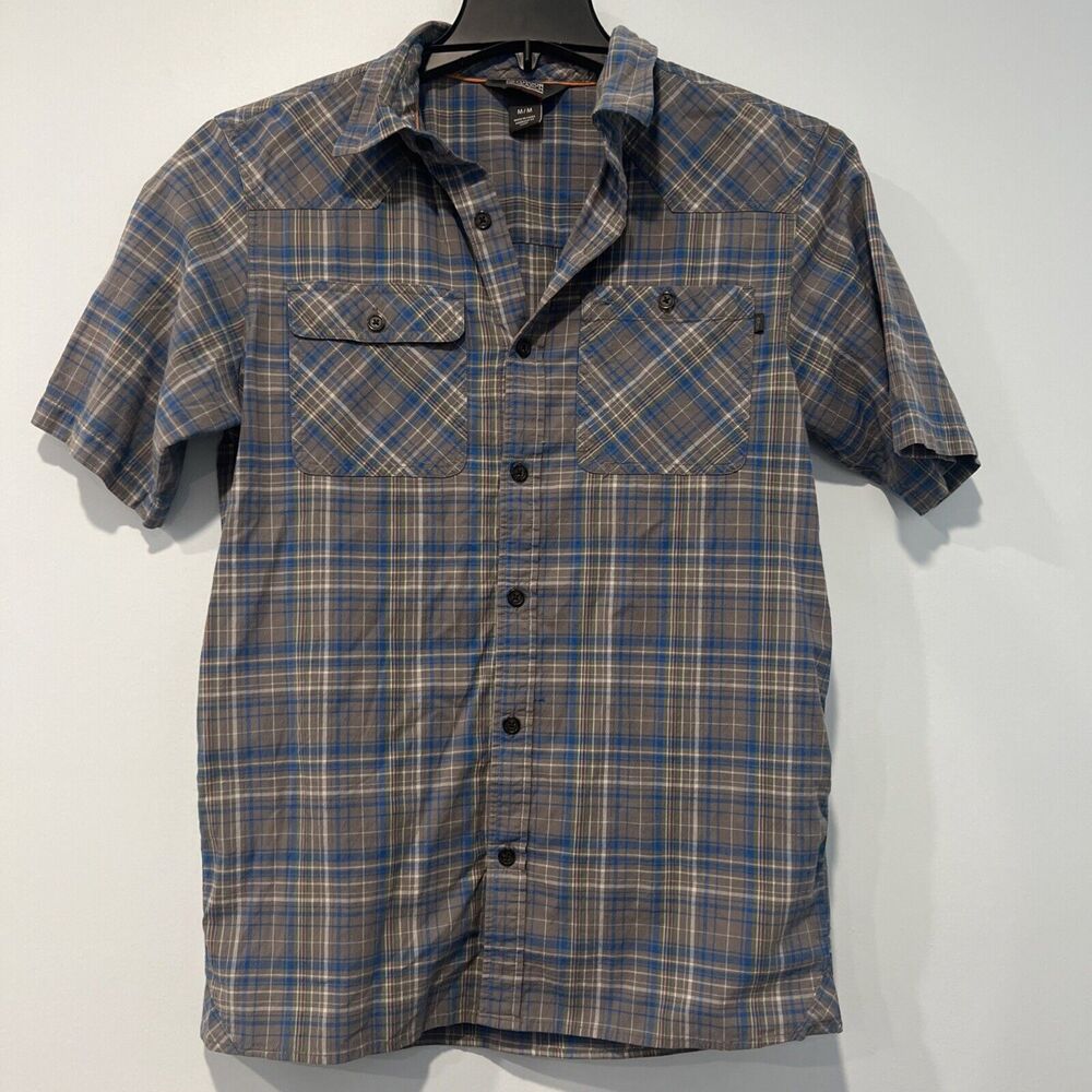 Outdoor Research Growler Shirt - Mens Size Medium - Blue Plaid Button Up